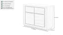 Massivart® Kommode GRENO 102 cm Wildeiche Massivholz Metallgriffe Bild 3