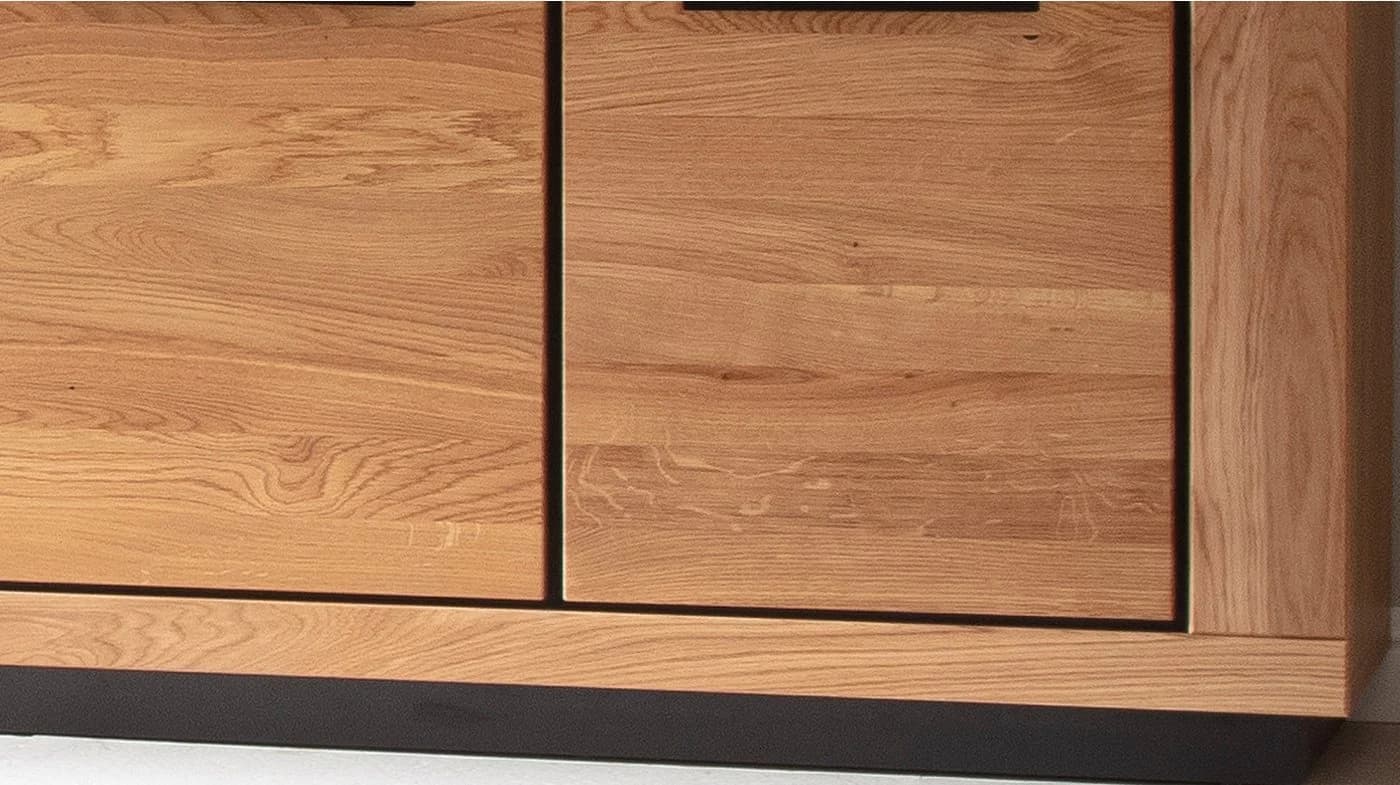 Massivart® Kommode GRENO 102 cm Wildeiche Massivholz Metallgriffe - Bild 5