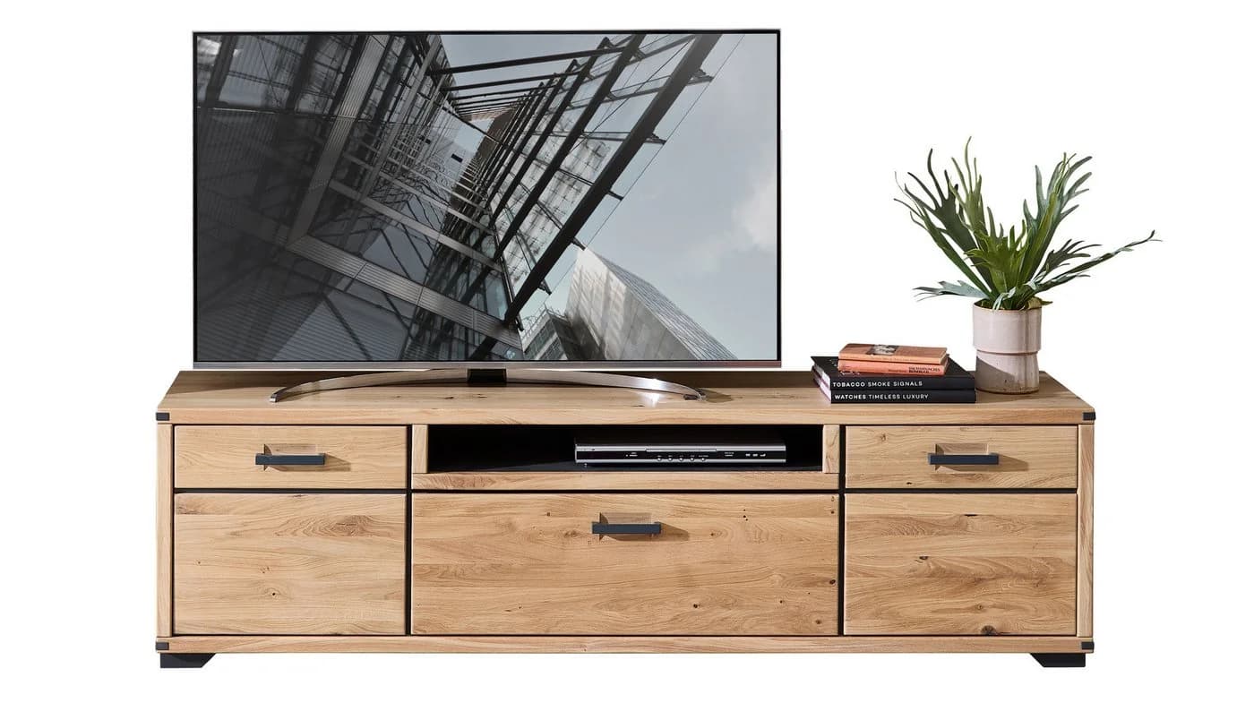 Massivart® TV-Board CATANIA Wildeiche geölt Soft-Close Lowboard - Bild 2