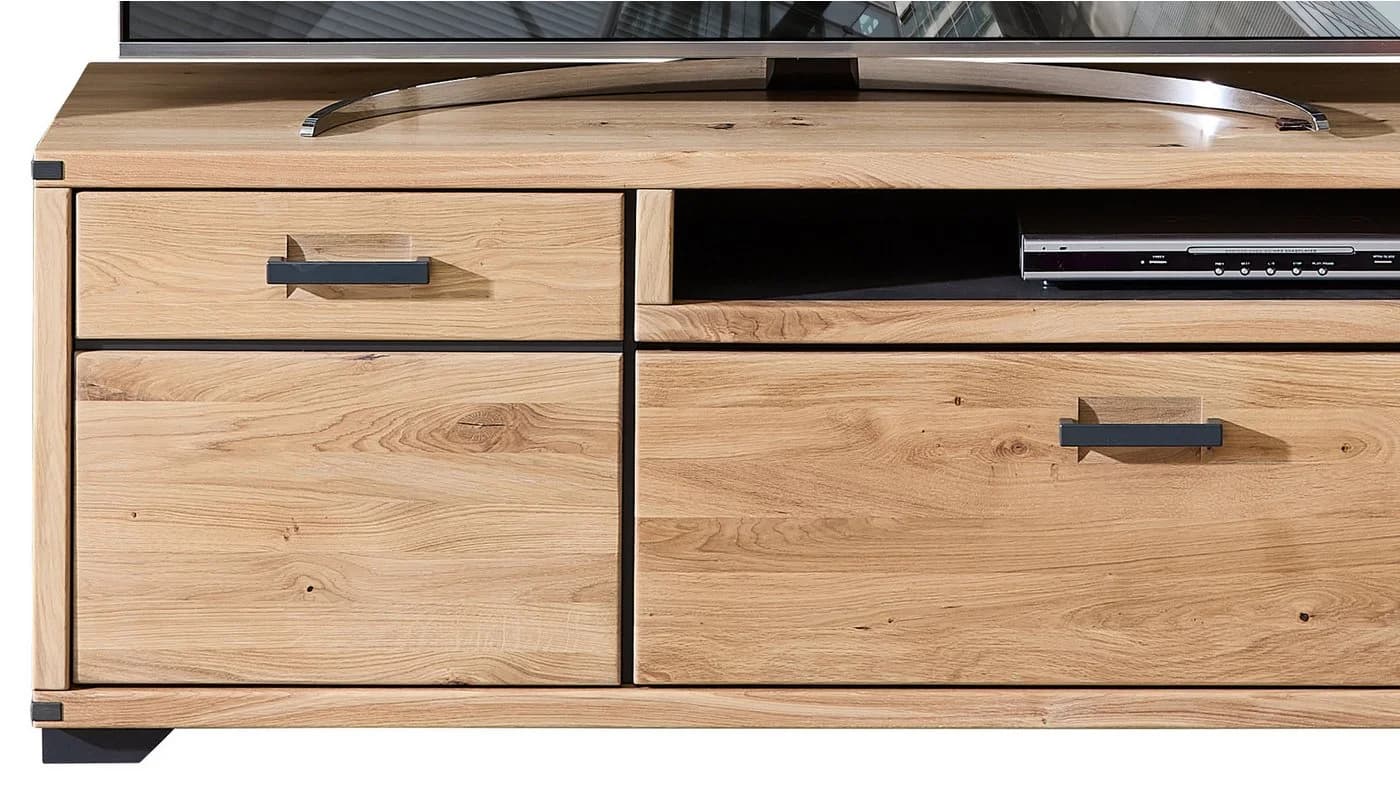 Massivart® TV-Board CATANIA Wildeiche geölt Soft-Close Lowboard - Bild 4