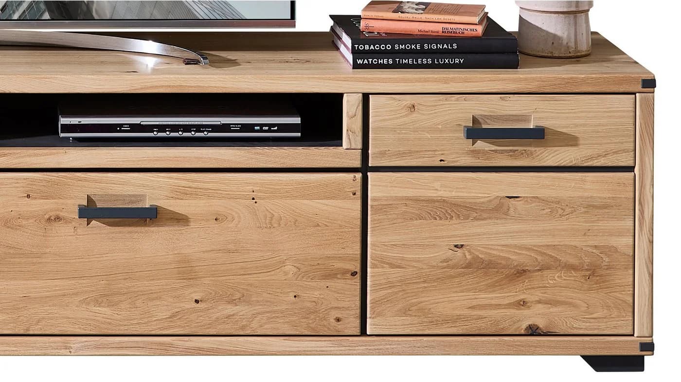 Massivart® TV-Board CATANIA Wildeiche geölt Soft-Close Lowboard - Bild 5
