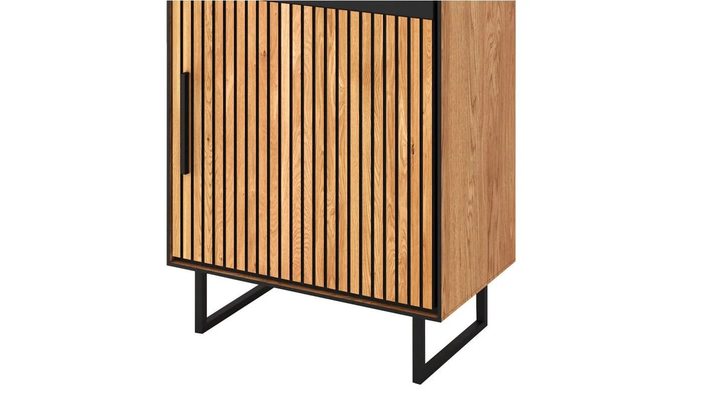 Massivart Vitrine BELLA Eiche geölt Glastür Soft-Close - Bild 3
