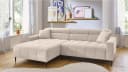Massivart Ecksofa SIMPLE Beige Cord mit elektrischer Sitztiefenverstellung Bild 2