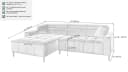 Massivart Ecksofa SIMPLE Beige Cord mit elektrischer Sitztiefenverstellung Bild 3