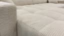 Massivart Ecksofa SIMPLE Beige Cord mit elektrischer Sitztiefenverstellung Bild 4