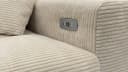Massivart Ecksofa SIMPLE Beige Cord mit elektrischer Sitztiefenverstellung Bild 5