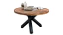 Massivart® Esstisch EDUARDO Runder Massivholztisch Mango Schwarz Bild 2