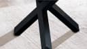 Massivart® Esstisch EDUARDO Runder Massivholztisch Mango Schwarz Bild 5