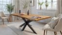 Massivart® Baumkantentisch TIM Mango Massivholz Industrial Look Bild 2