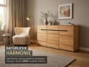 Massivart Sideboard Wildeiche geölt 153 cm mit Schubladen und Drehtüren Bild 3