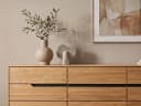 Massivart Sideboard Wildeiche geölt 153 cm mit Schubladen und Drehtüren Bild 5