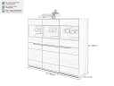 Massivart® Highboard ARAYA Wildeiche geölt mit Glastüren Bild 4