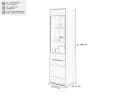 Massivart® Glasvitrine ARAYA Wildeiche geölt mit Glastür Bild 4