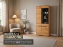 Massivart® Glasvitrine ARAYA Wildeiche geölt 4 Türen 6 Böden Bild 3