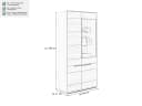 Massivart® Glasvitrine ARAYA Wildeiche geölt 4 Türen 6 Böden Bild 4