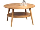 Massivart® Couchtisch STELLA rund 80 cm Wildeiche massiv geölt Bild 1