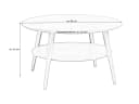 Massivart® Couchtisch STELLA rund 80 cm Wildeiche massiv geölt Bild 3