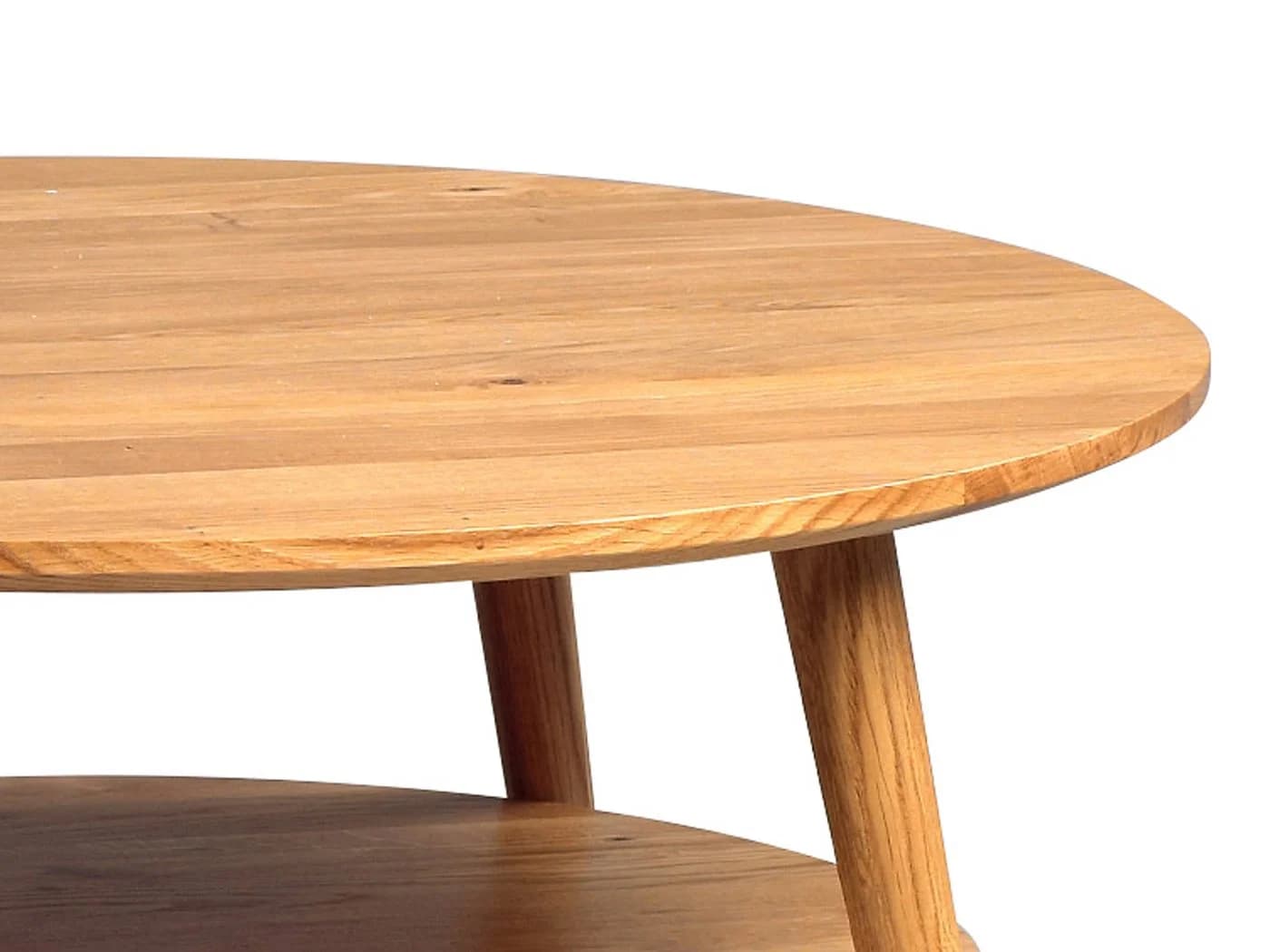 Massivart® Couchtisch STELLA rund 80 cm Wildeiche massiv geölt - Bild 4