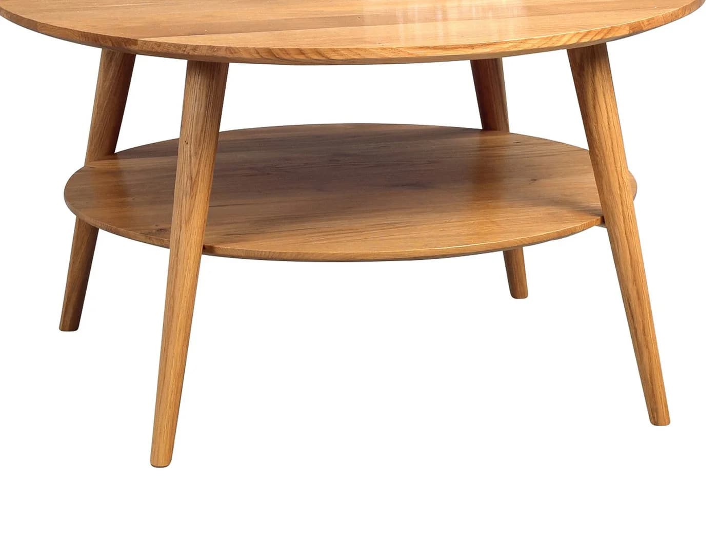 Massivart® Couchtisch STELLA rund 80 cm Wildeiche massiv geölt - Bild 5