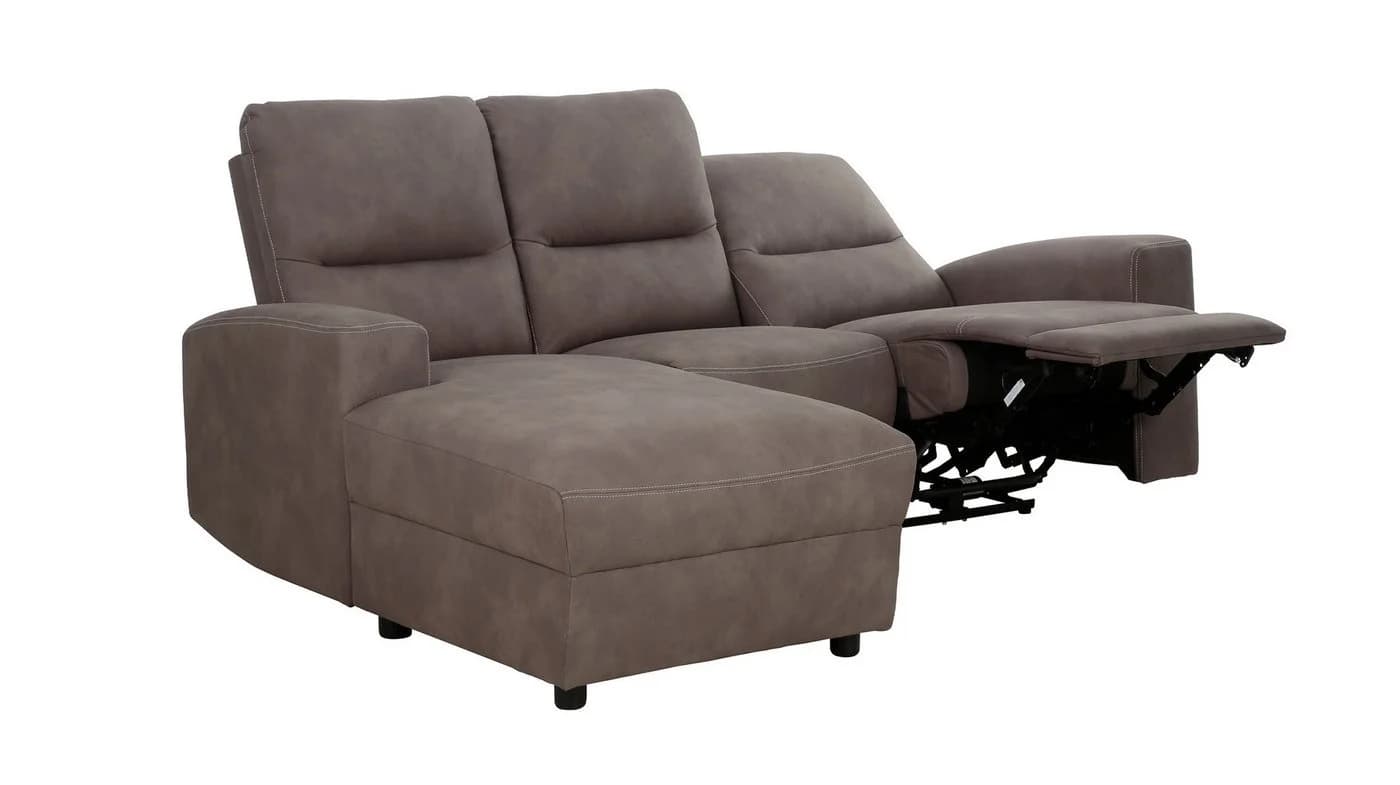 Massivart® Ecksofa Palina Microfaser Braun Relaxfunktion USB Stauraum - Bild 3