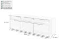 Massivart® Lowboard ARAYA Wildeiche geölt 153 cm mit Schubladen & Drehtüren Bild 4