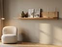 Massivart® Wandboard ARAYA Wildeiche geölt Beige Bild 2