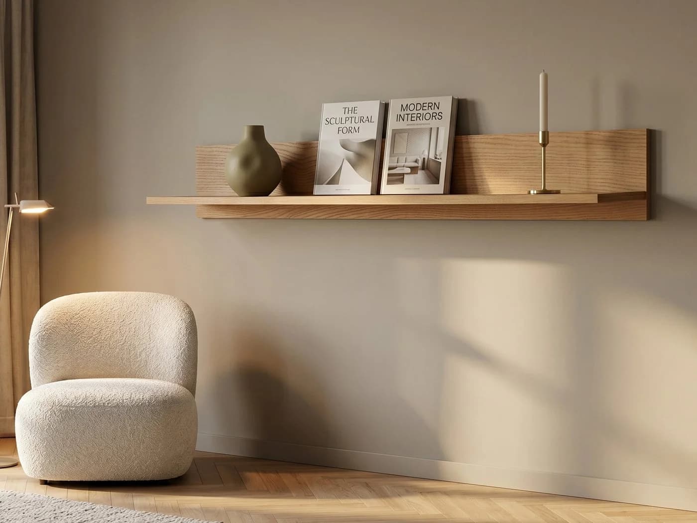 Massivart® Wandboard ARAYA Wildeiche geölt Beige - Bild 2