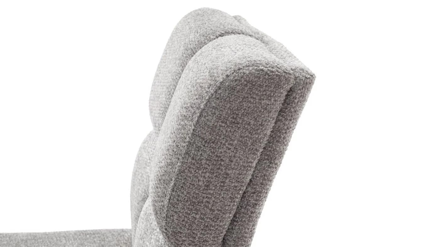 Massivart® Polsterstuhl Esszimmerstuhl Stoffbezug Grau Steppung Lauren Wildeiche - Bild 5