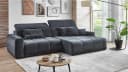 Massivart Ecksofa BROOK Anthrazit Bouclé Elektrische Sitztiefenverstellung Bild 2
