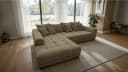 Massivart® Ecksofa Cord 300x215 cm Nosagfederung Grün Bild 2