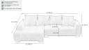 Massivart® Ecksofa Cord 300x215 cm Nosagfederung Grün Bild 3
