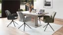 Massivart® Polsterstuhl drehbar Esszimmerstuhl Chenille-Optik Armlehne Greyton Bild 1