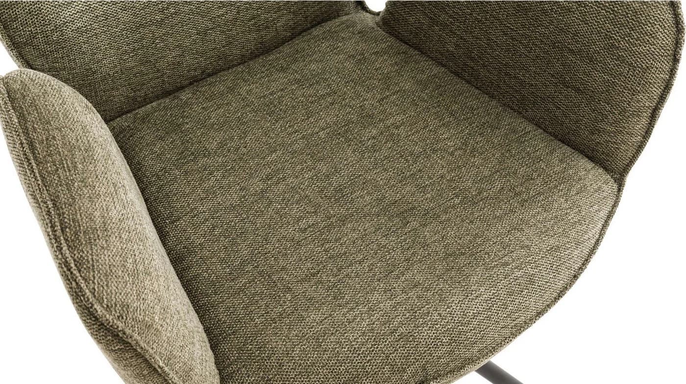 Massivart® Polsterstuhl GREYTON Esszimmerstuhl Chenille-Optik Armlehne - Bild 4