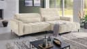 Massivart® Ecksofa LOGAN Cord Beige mit elektrischer Sitztiefenverstellung Bild 2