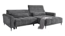 Massivart® Ecksofa Cord 277 cm Grau Nosagfederung Bild 1