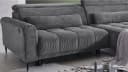 Massivart® Ecksofa Cord 277 cm Grau Nosagfederung Bild 5