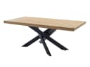 Massivart® Esstisch Wildeiche massiv geölt 60 mm Platte Industrial-Look Bild 1