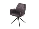 Massivart® Polsterstuhl Ottawa Veloursoptik Metallgestell Schwarz Bild 1