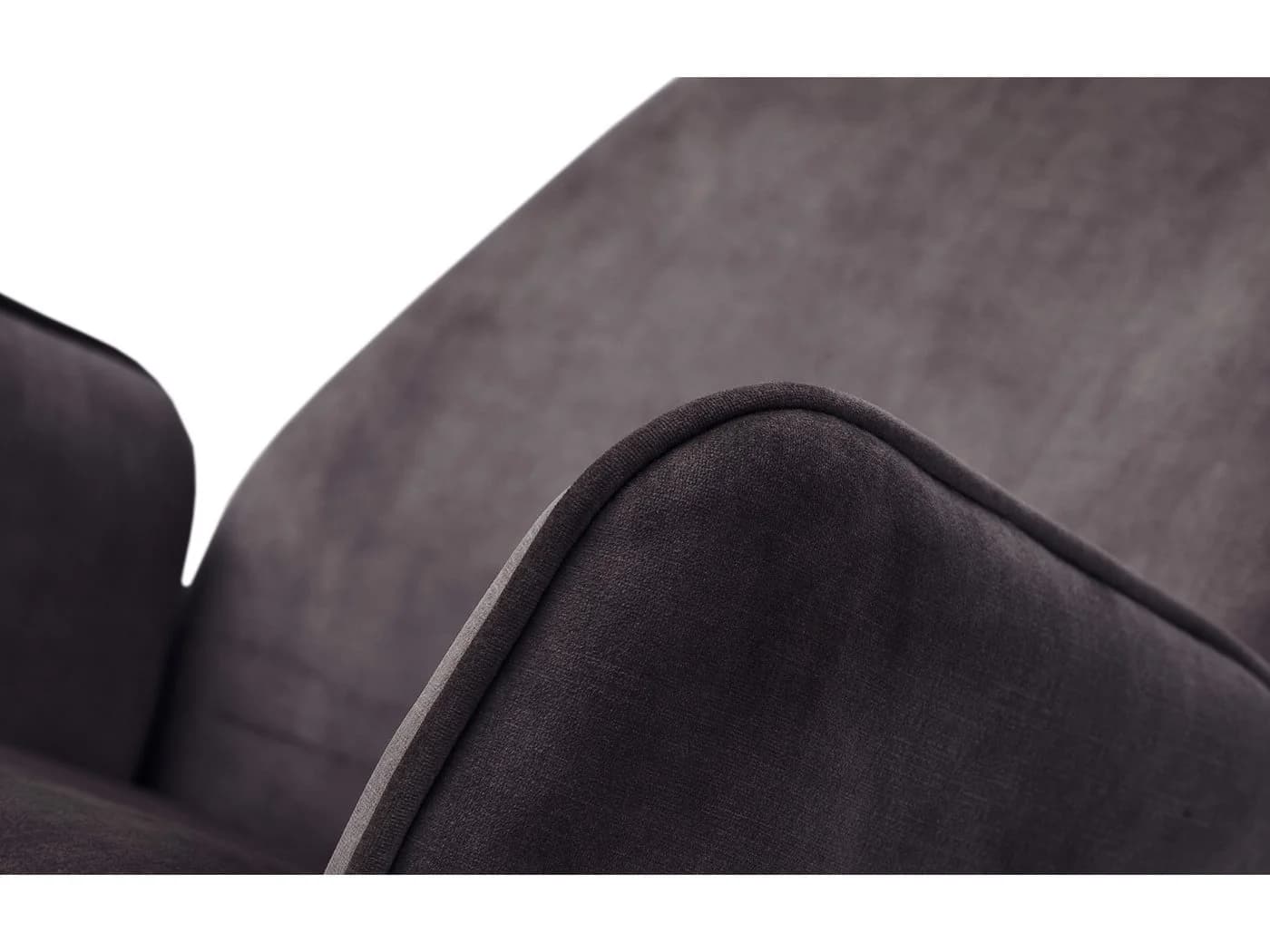 Massivart® Polsterstuhl Ottawa Veloursoptik Metallgestell Schwarz - Bild 5