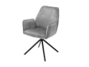 Massivart® Polsterstuhl Ottawa Veloursoptik Metallgestell Schwarz Bild 1