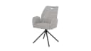 Massivart® Polsterstuhl CARINA 360° drehbar, Esszimmerstuhl mit Armlehnen, Webstoff, Metallgestell Bild 1