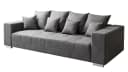 Massivart® Big-Sofa Stoff grau 254 cm Nosagfederung 4-Sitzer BORNEO Bild 1
