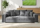 Massivart® Big-Sofa Cord grau 254 cm 4-Sitzer Cordsofa BORNEO Bild 2