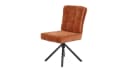 Massivart® Polsterstuhl Hedia Esszimmerstuhl Wippfunktion Taschenfederkern Orange Bild 1