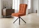Massivart® Polsterstuhl Hedia Esszimmerstuhl Wippfunktion Taschenfederkern Orange Bild 2