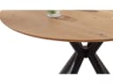 Massivart® Esstisch Wildeiche Massivholz geölt, ausziehbar 120-170 cm ARVID Metallgestell Bild 4