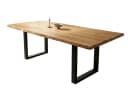 Massivart® Esstisch Wildeiche geölt Baumkante Industrial Bild 1