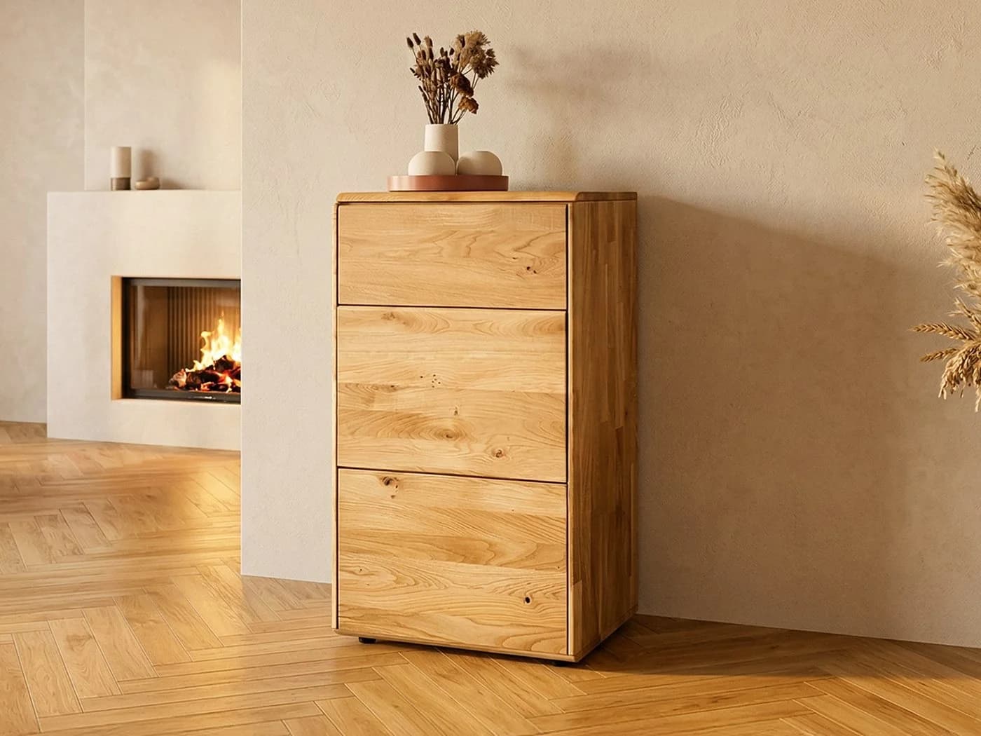 Massivart® Kommode SKOV Wildeiche massiv geölt Tip-On - Bild 2