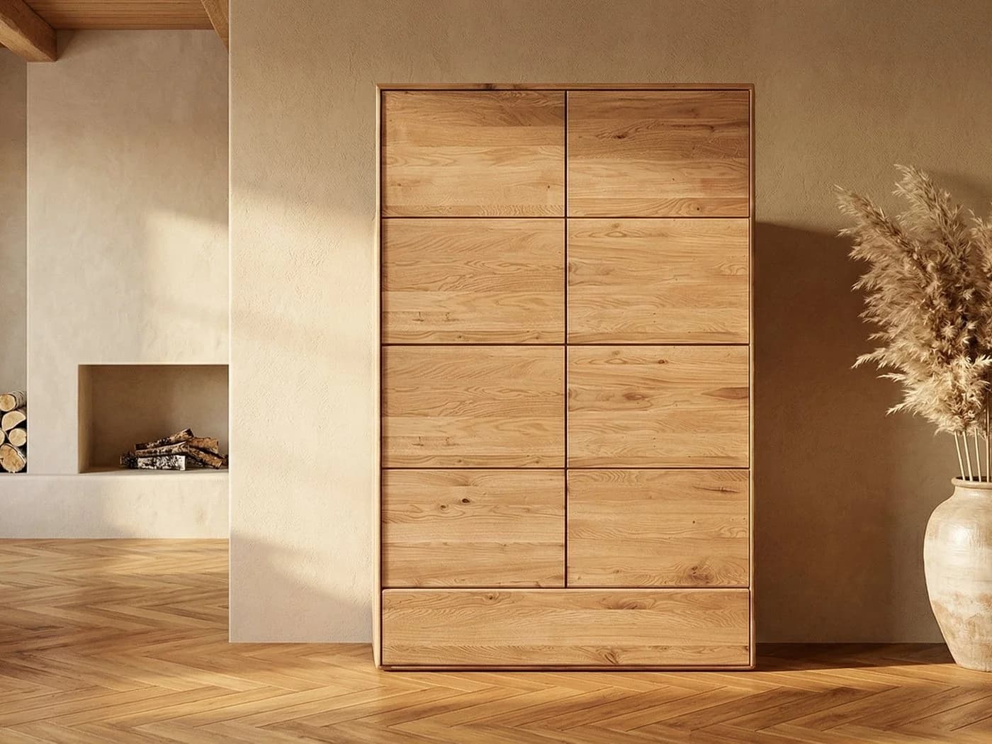 Massivart Highboard SKOV Wildeiche geölt mit Tip-On Funktion - Bild 2