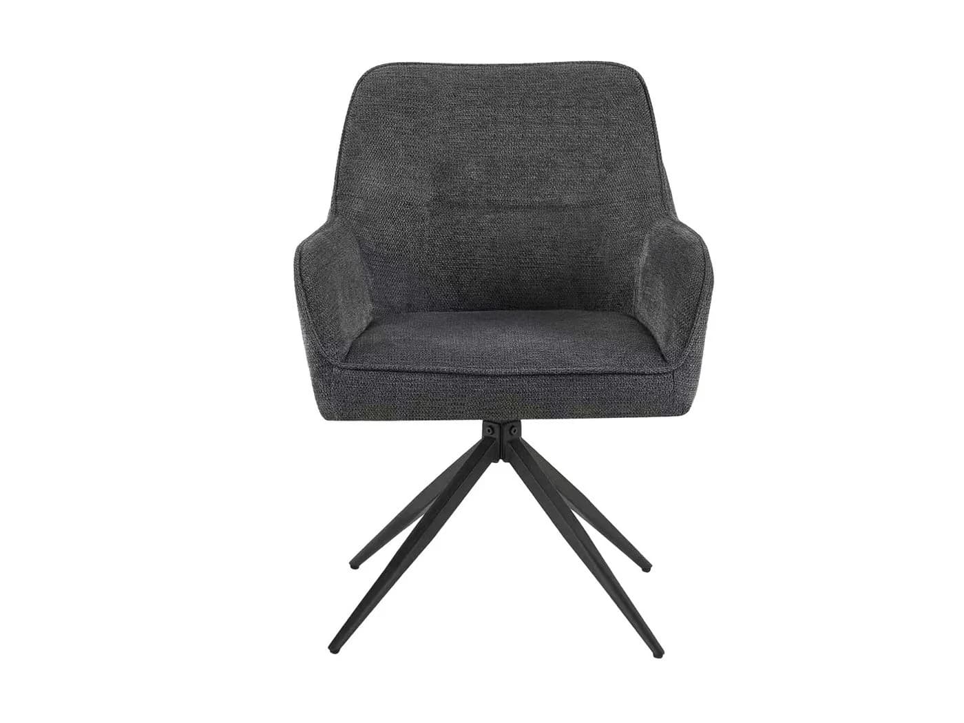 Massivart® Polsterstuhl JETTE drehbar 360° anthrazit Metallgestell - Bild 5